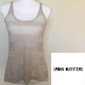 Staring At Stars Beige Crochet Tank Top